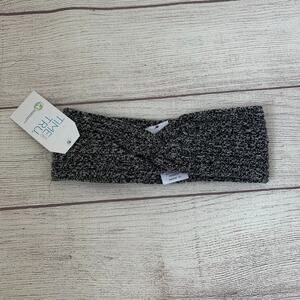 Time and Tru Gray Knit Headband Ear Warmer Winter Twisted Bow One Size